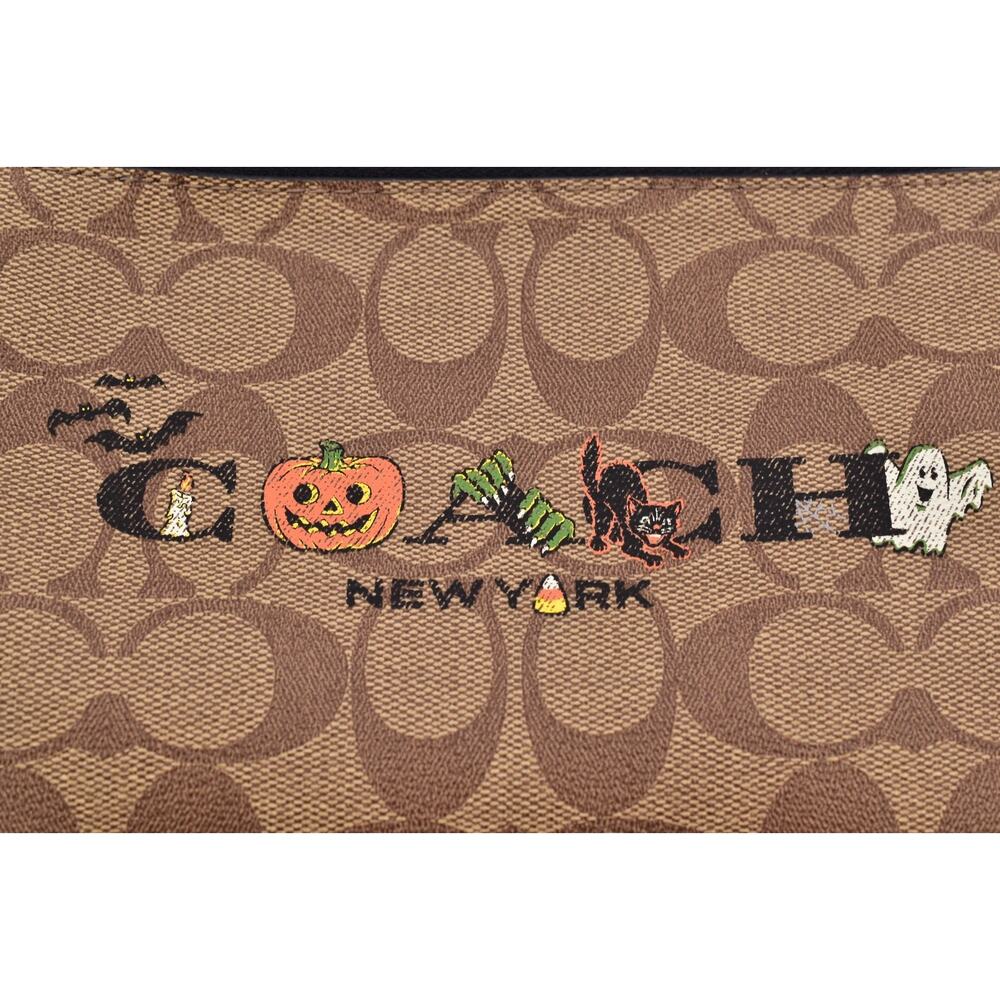 Coach HALLOWEEN Wristlet Bag Cards ID XL Phone Case Witch Bats Cat Pumpkin 2022 - Picture 2 of 14